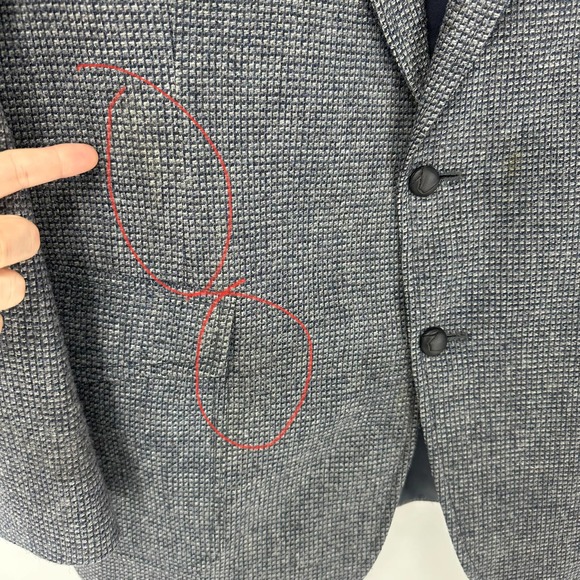 Pendleton wool sports coat jacket size 42 long gray blue classic western - Picture 6 of 12